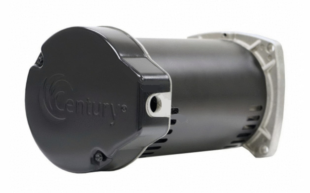 Century Centurion Pro Square Flange Motor, 0.95 THP, 3450 RPM, 115/230 V, 48Y, Threaded Shaft