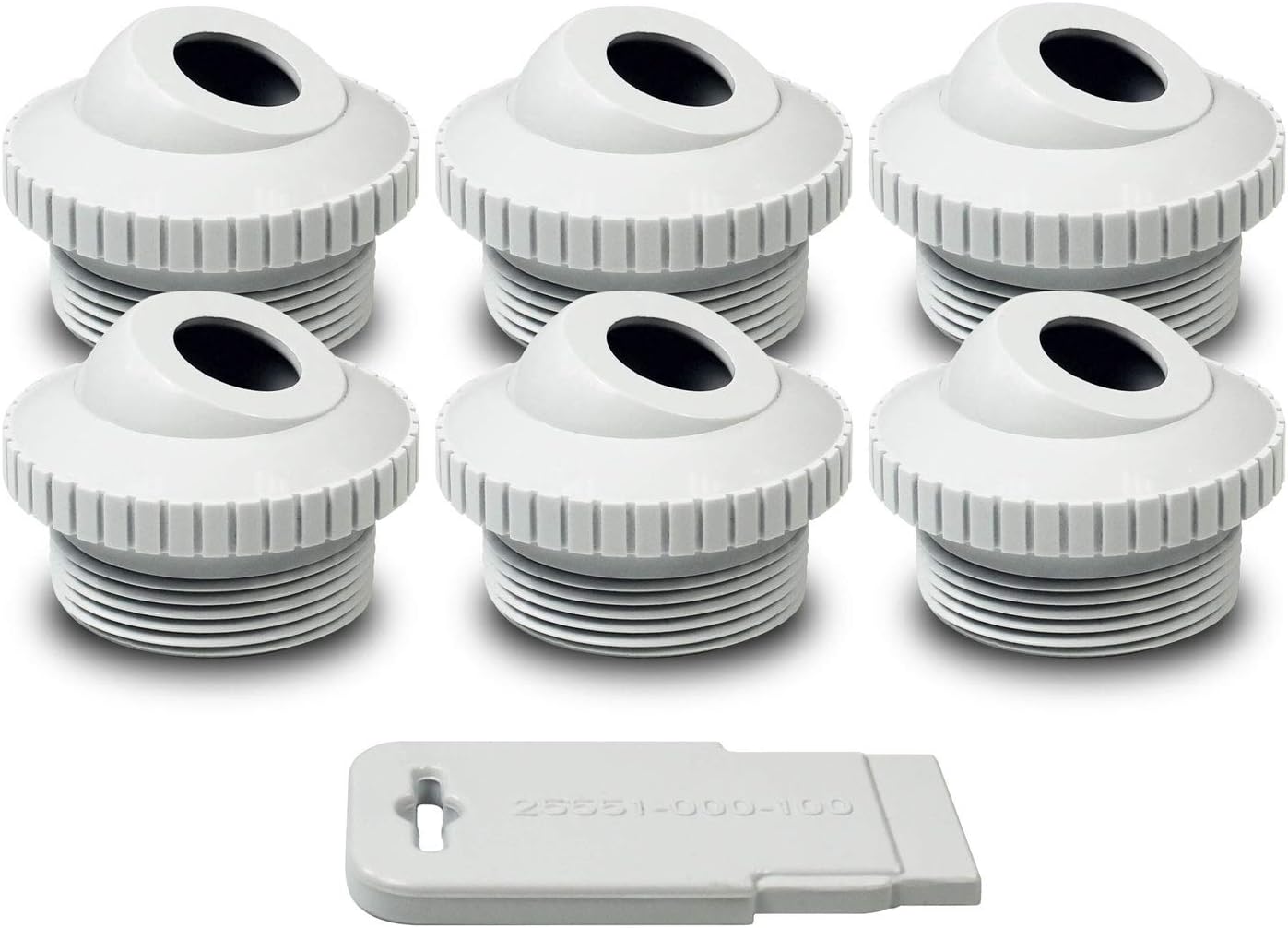 Aquamoto White 3/4" Eyeball Pack Of 6 With Installation Tool