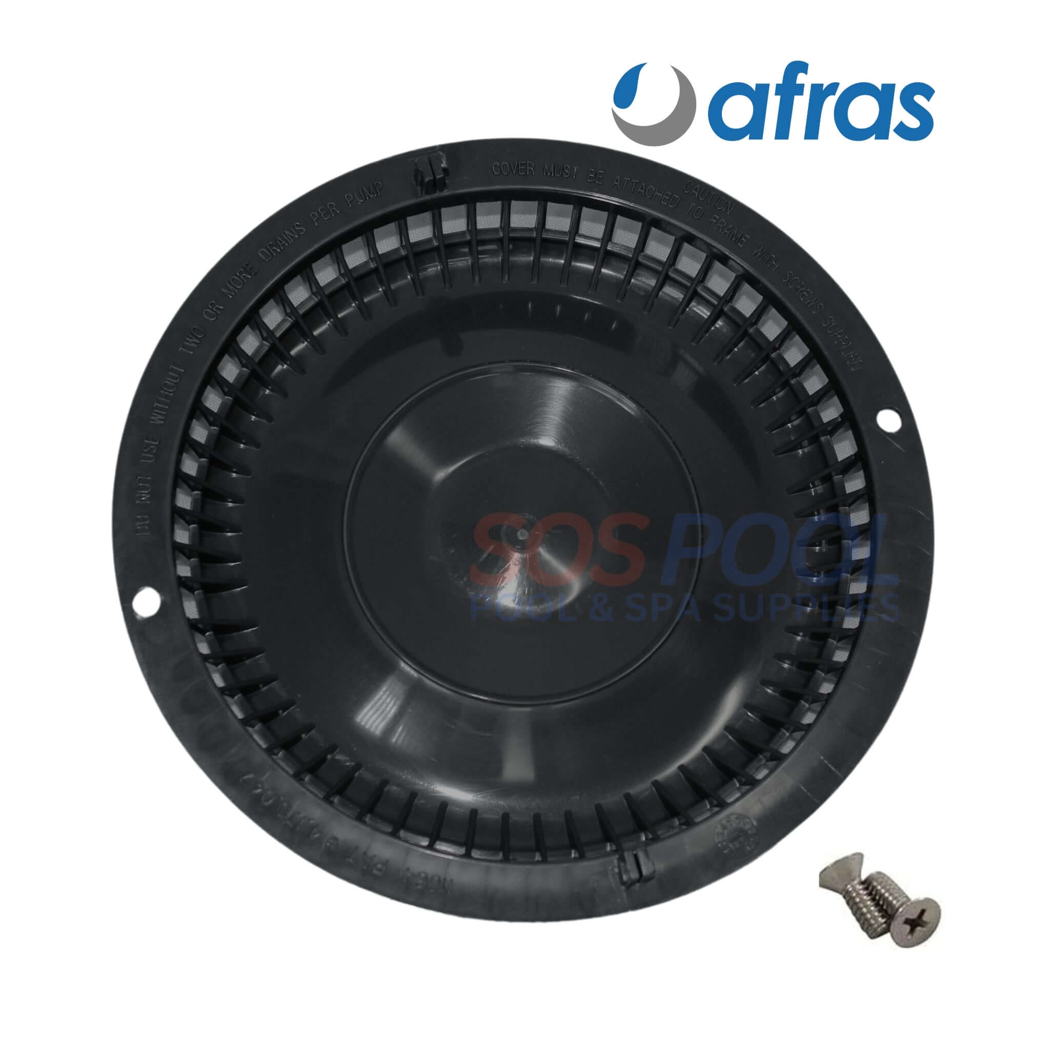 Afras Anti Vortex Drain Cover | Black | 7 3/8" | 11064BK