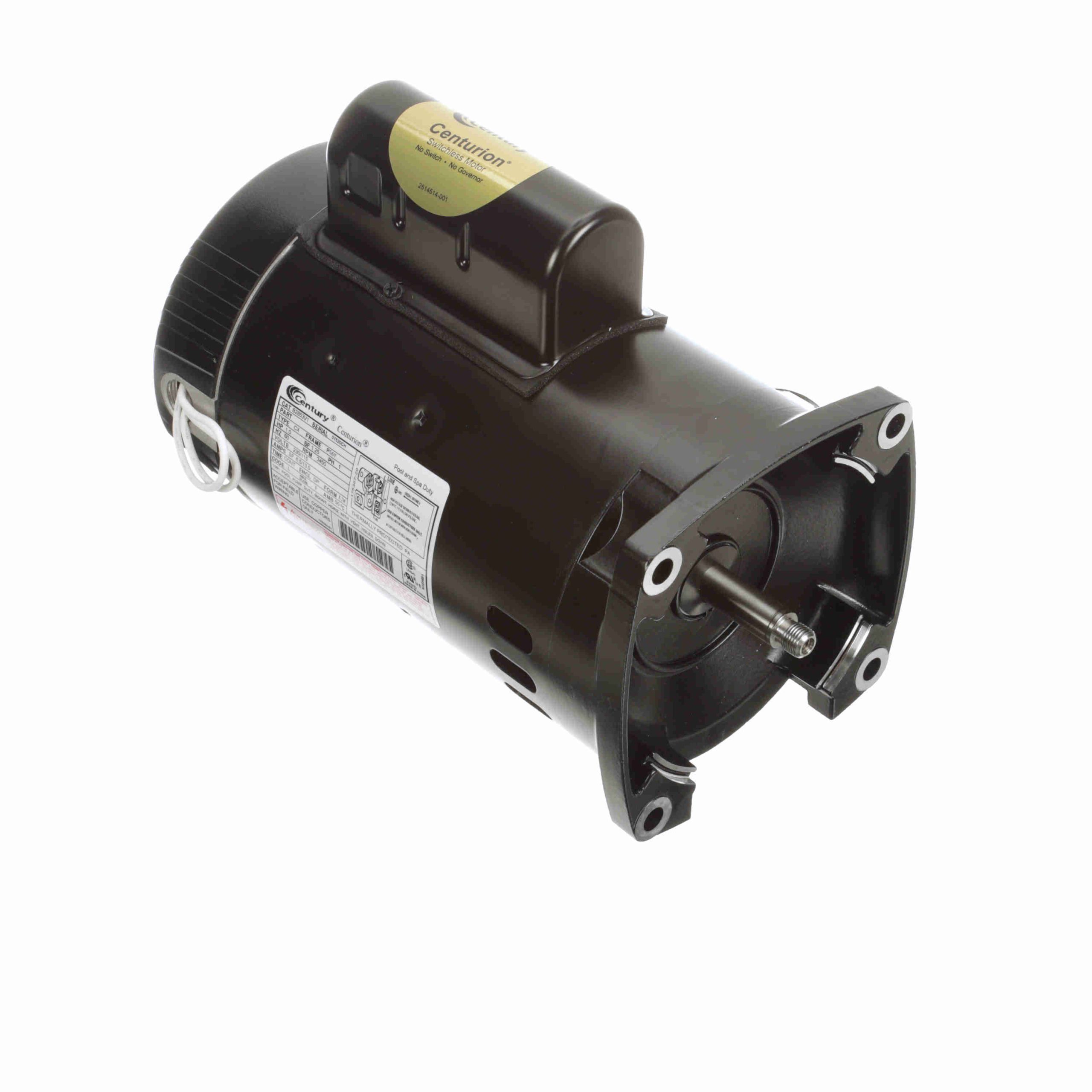 Century 1.0 HP Square Flange Pool Pump Motor, 1 PH, 60 HZ, 230/115 V, 3450RPM, 56Y Frame