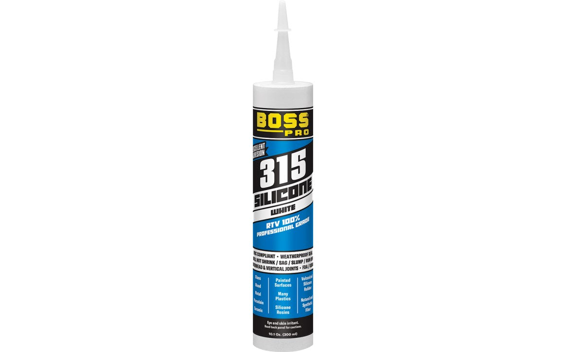 Boss Pro | 31580 | 8 oz / 236 mL Clear 315 100% RTV Silicone Sealant