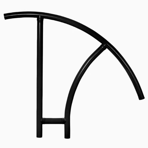 Saftron Triton Series Cross-Braced Handrail - Black