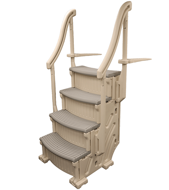 Above Ground Pool Curved Resin 4 Step Entry System - CCX-AG