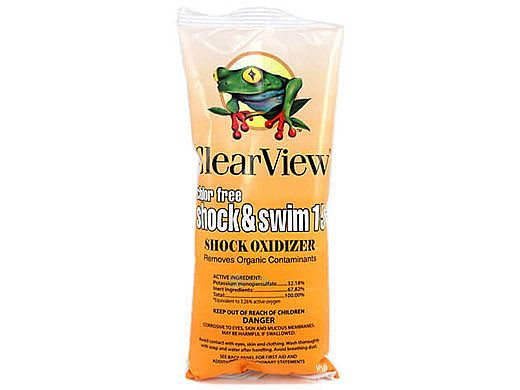 Clearview Chlor Free Shock and Swim 15 Non-Chlorine Shock, 1lb Bag, CVCF001
