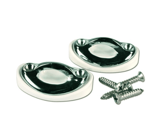 Chrome Plated Wall Anchors for Safety Rope (2 Pack)