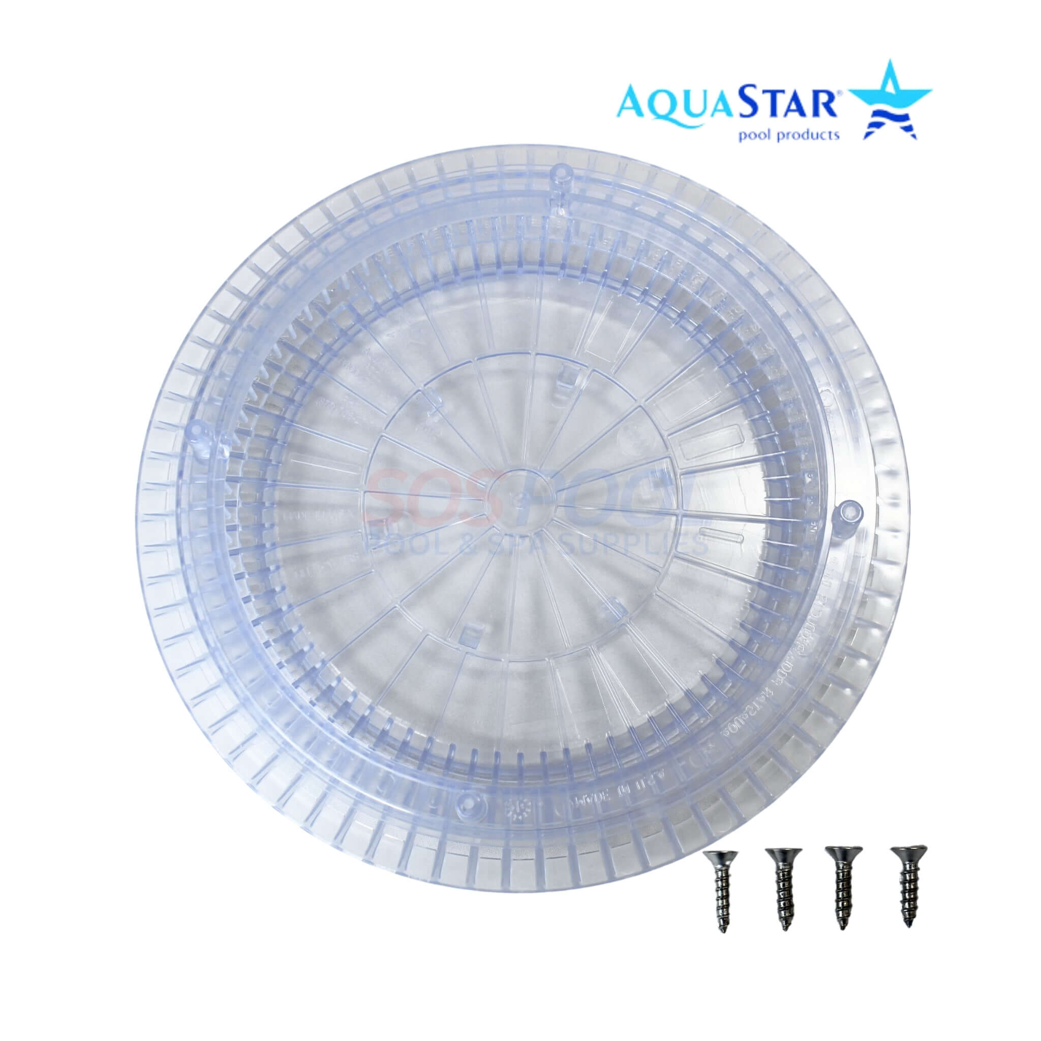 AquaStar 10" Suction Outlet Cover | Round | Clear & Gray