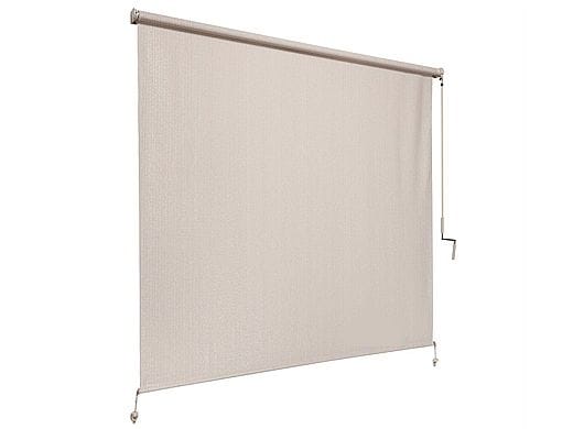Coolaroo 95% UV Block Exterior Cordless Sun Shade, 8x8 Foot Pebble