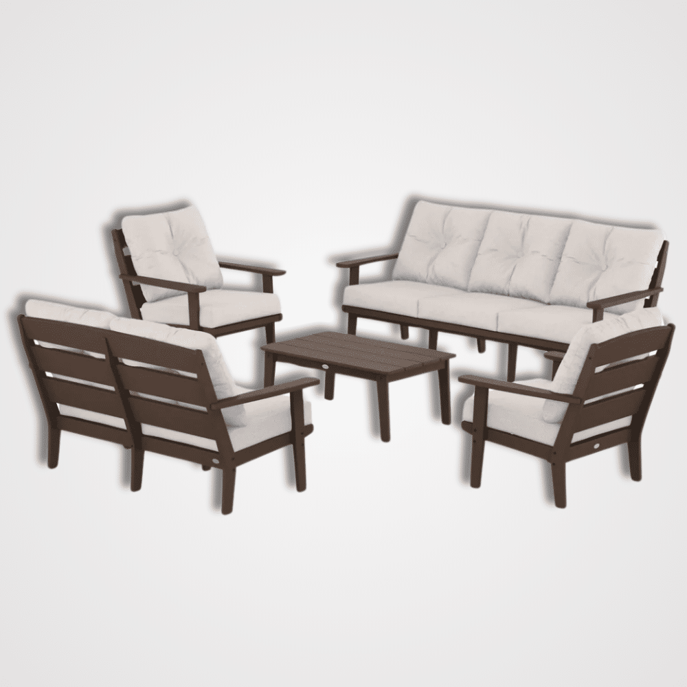 POLYWOOD Lakeside 5-Piece Sofa Outdoor Sofa Lounge Set