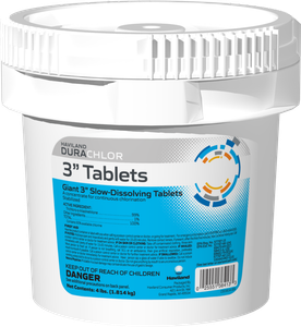 Durachlor 3" Chlorine Tabs 4 Lb., C008024-CS77C1
