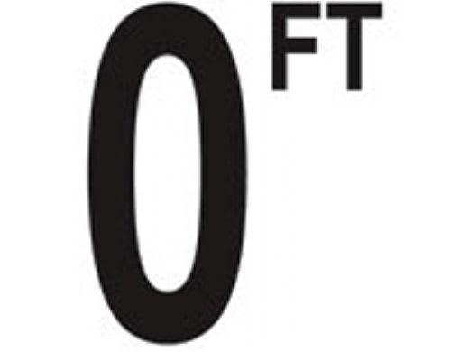 Npt Depth Marker 4" Frost proof tile, 0 FT Smooth, DM41-2000