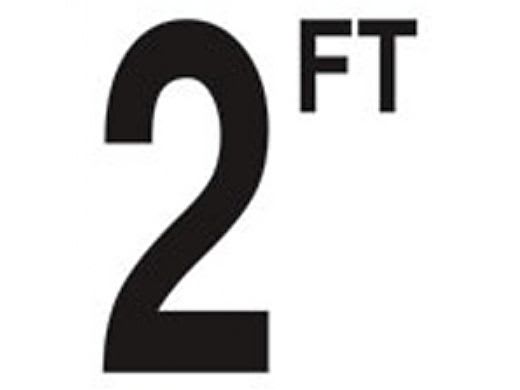Npt Depth Marker 4" Frost proof tile, 2 FT Smooth, DM41-2020