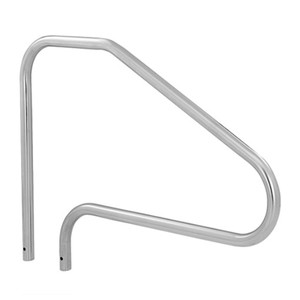 S.R.Smith 48" Rock Gray Powder Coated 4 Bend Deck Mount Stair Rail, DMS-101A-RG