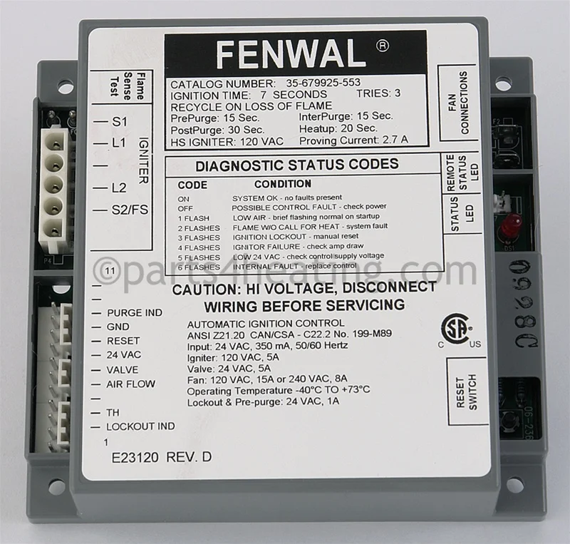 Laars Heating SystemsE2312000Ignition Control Board 3 Try Local Sensor Fits: RHCH1200NACF2EFX