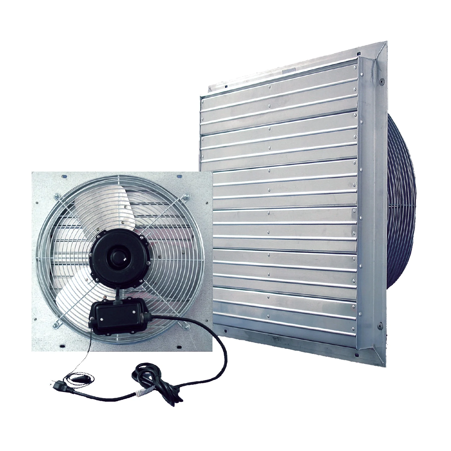 Indoor/Outdoor 3-Speed Shutter Exhaust Fan w/Cord -12″