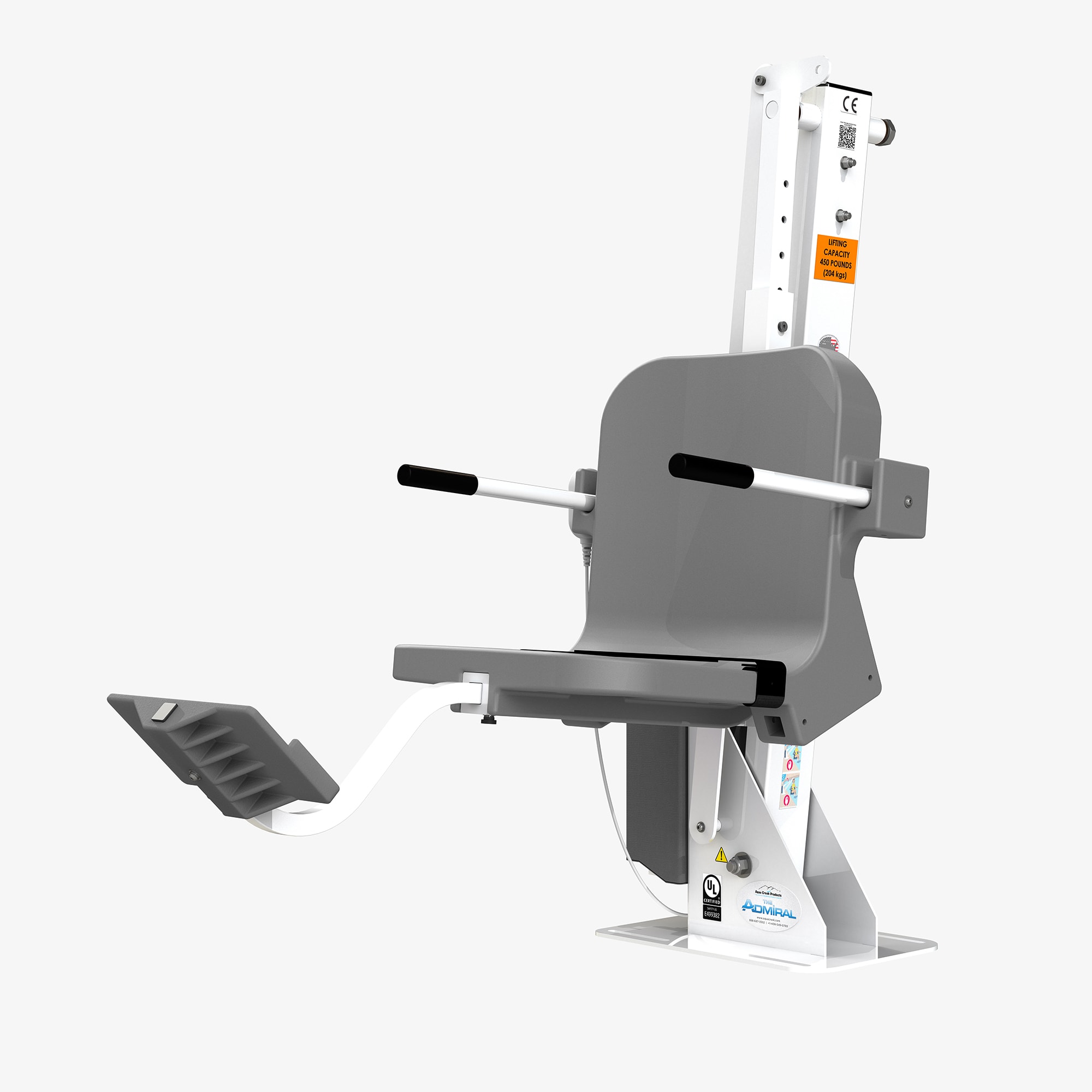 Aqua Creek White/Gray Admiral Pool Lift, F-ADMRL-G