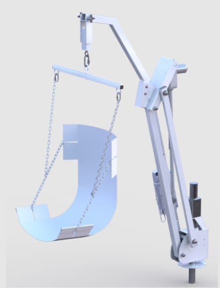 Aqua Creek Mighty Pool Lift Sling Seat Assembly with Adult Sling