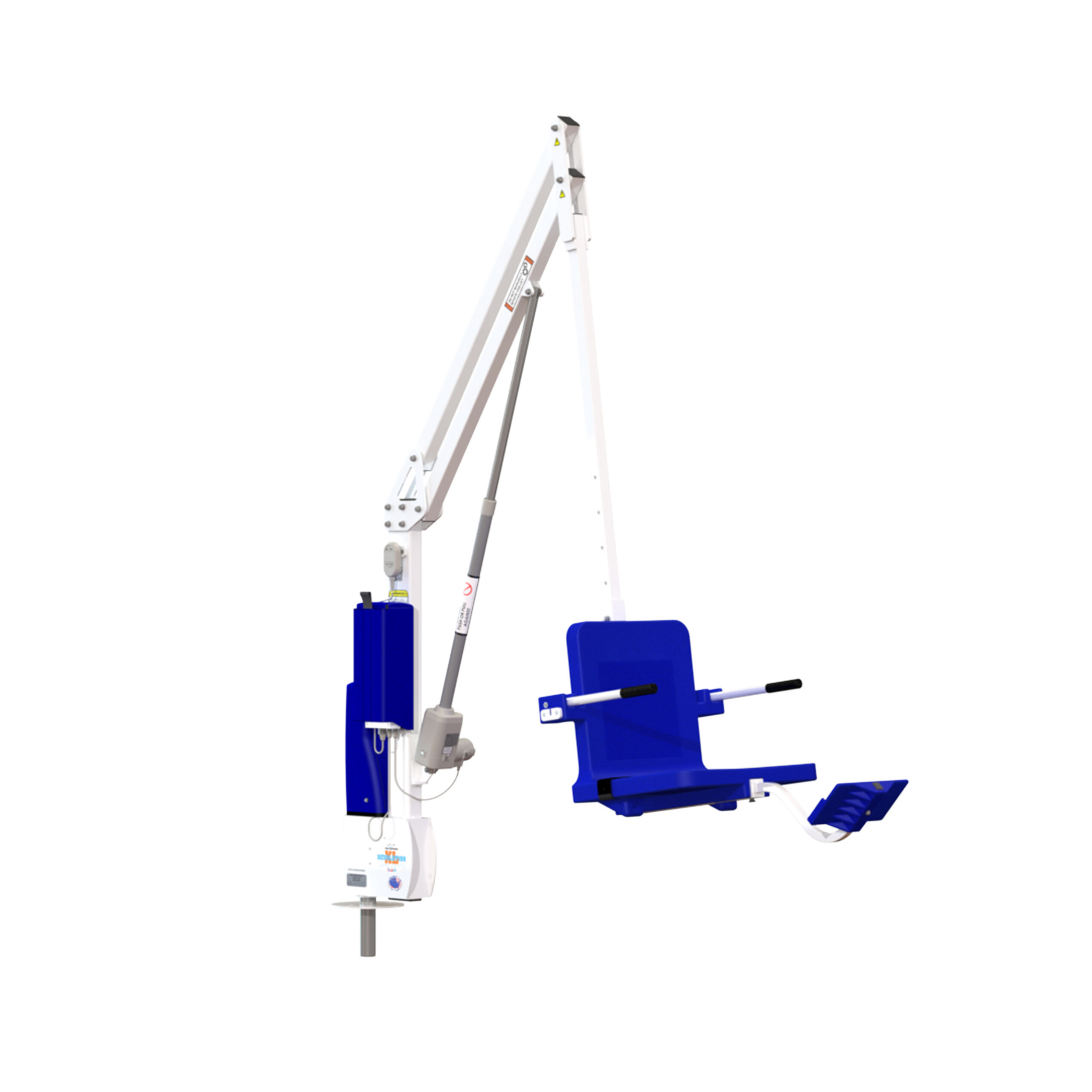 Aqua Creek White/Blue Revolution Xl Deep Draft Pool Lift Without Anchor; 400 Lb Capacity, F-REVXL-DD