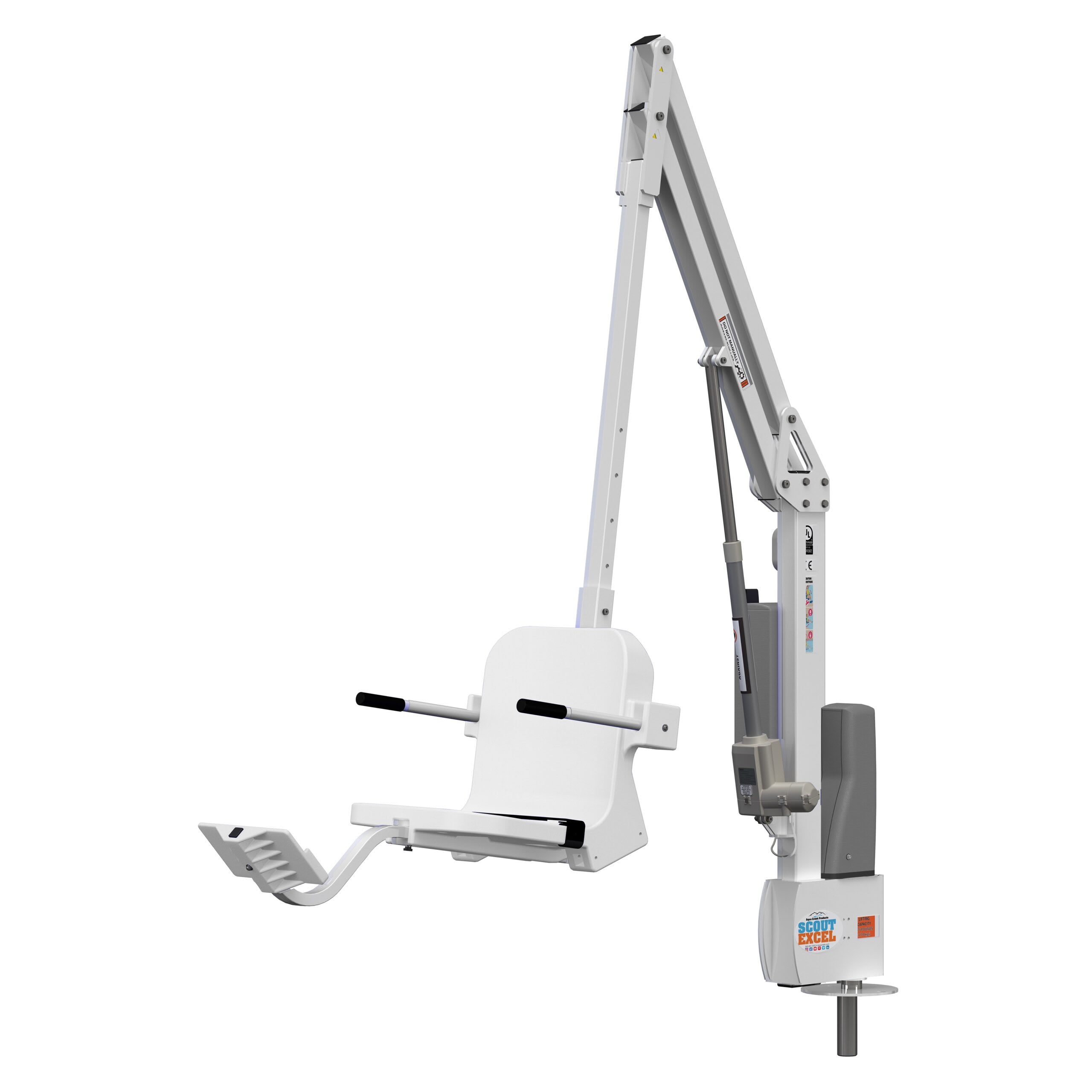 Aqua Creek 375 Lbs Capacity Scout Excel White Pool Lift With White Seat Without Anchor, F-SCTXL-W
