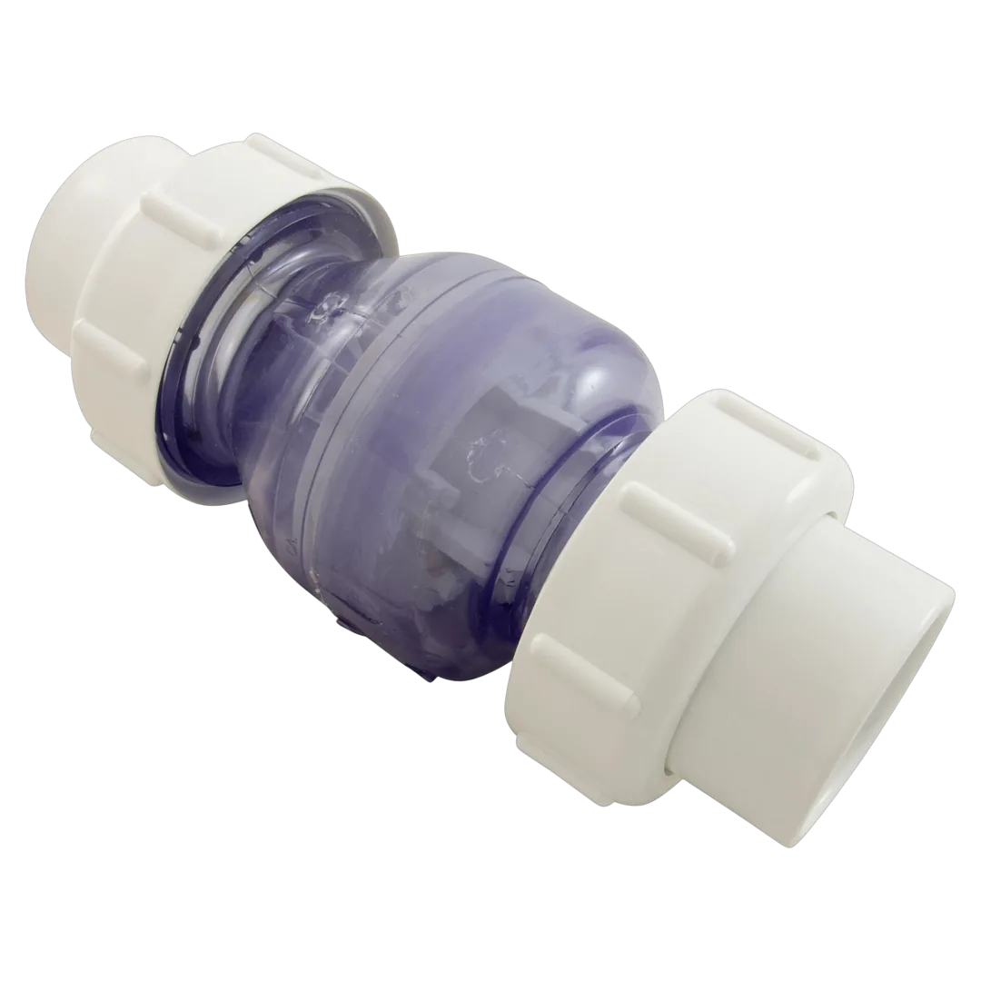 Flo Control 1700C15 True Union Spring Check Valve 1-1/2 in Clear