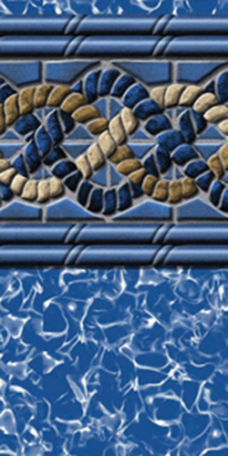 GLI 18' x 33' Oval Golden Beach 52" Beaded 20GA Liner