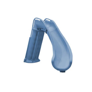 Global Pool Products Blue Quartz Bad Axe X6 Right Turn Pool Slide, GPPS-BAX6-BQ-R
