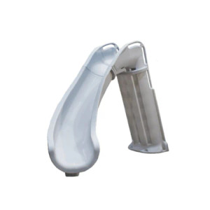 Global Pool Products Silver Quartz Bad Axe X6 Left Turn Pool Slide, GPPS-BAX6-SQ-L