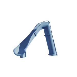 Global Pool Products Blue Quartz Bad Axe X6 Left Turn Pool Slide, GPPS-BAX6-BQ-L
