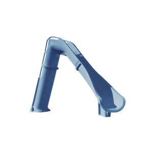 Global Pool Products Silver Quartz Bad Axe X7 Right Turn Pool Slide, GPPS-BAX7-SQ-R