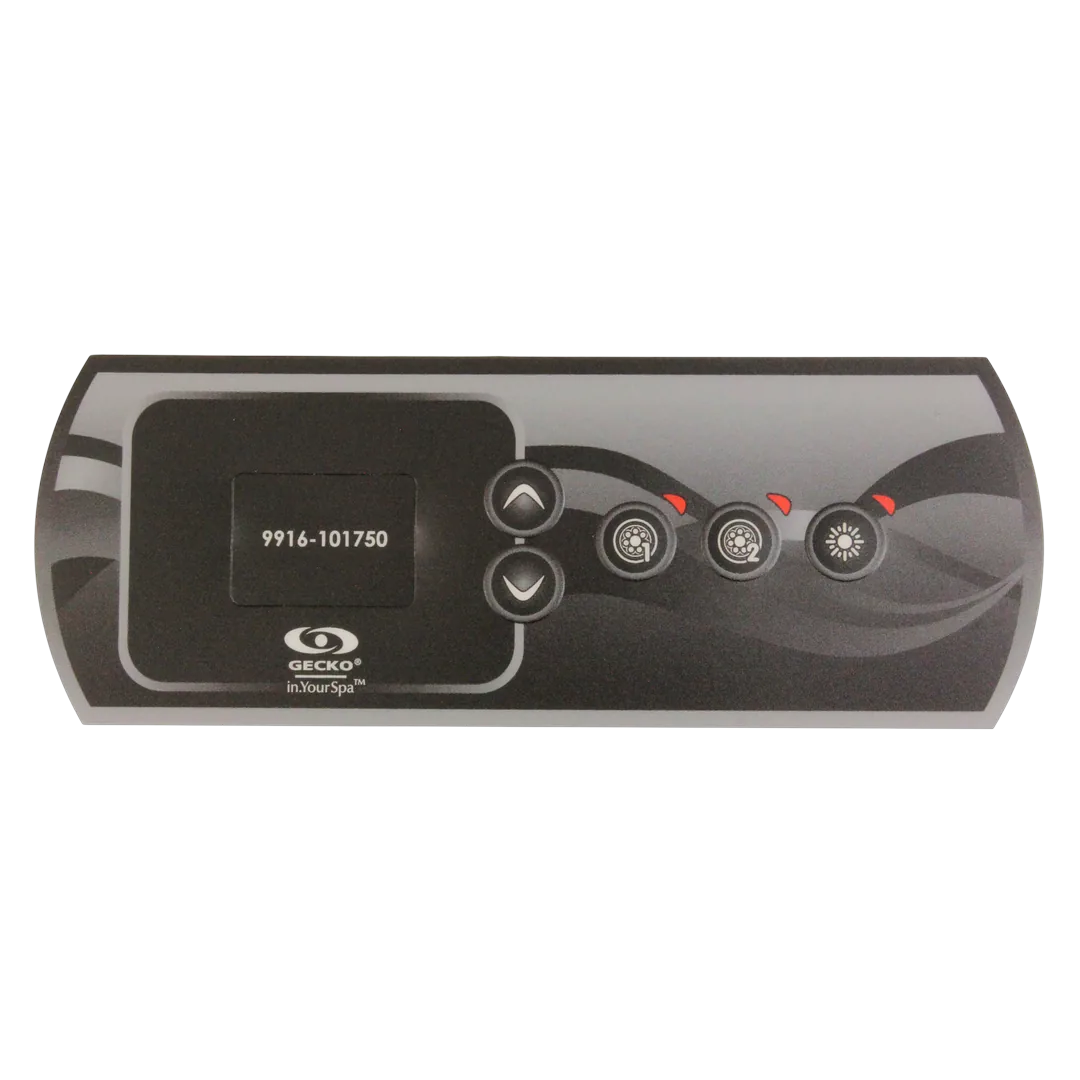 Gecko 9916-101750 Spa Keypad Overlay