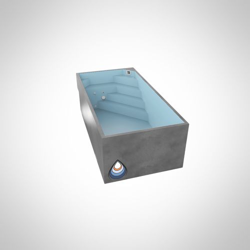 Glacier Interior Finish for Vessel Pools – Cool Pale Blend, Crisp Ice-Blue Water