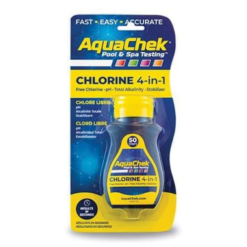 AquaChek Yellow Test Strips – 50 Strips for Chlorine, pH, Alkalinity & Cyanuric Acid (511242A)