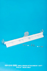 Hammer-Head Gunite Brush Bracket w/ White, Soft Bristles, HH1310BB2