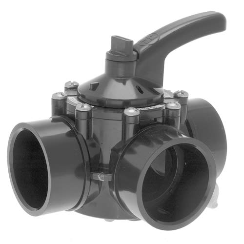 Hayward 3-Port Diverter Valve, 1-1/2" to 2", with Union | PSV3SM