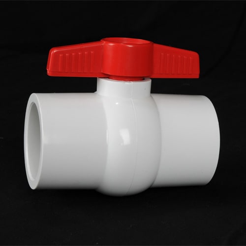 Hayward PVC Compact Ball Valve, 1" Socket, EPDM, TPV, White | QVC1010SSEW