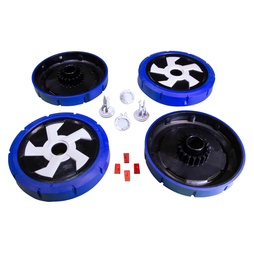 Hayward AquaVac 500 Wheel Rim and Tire Set of 4 - Black/Blue