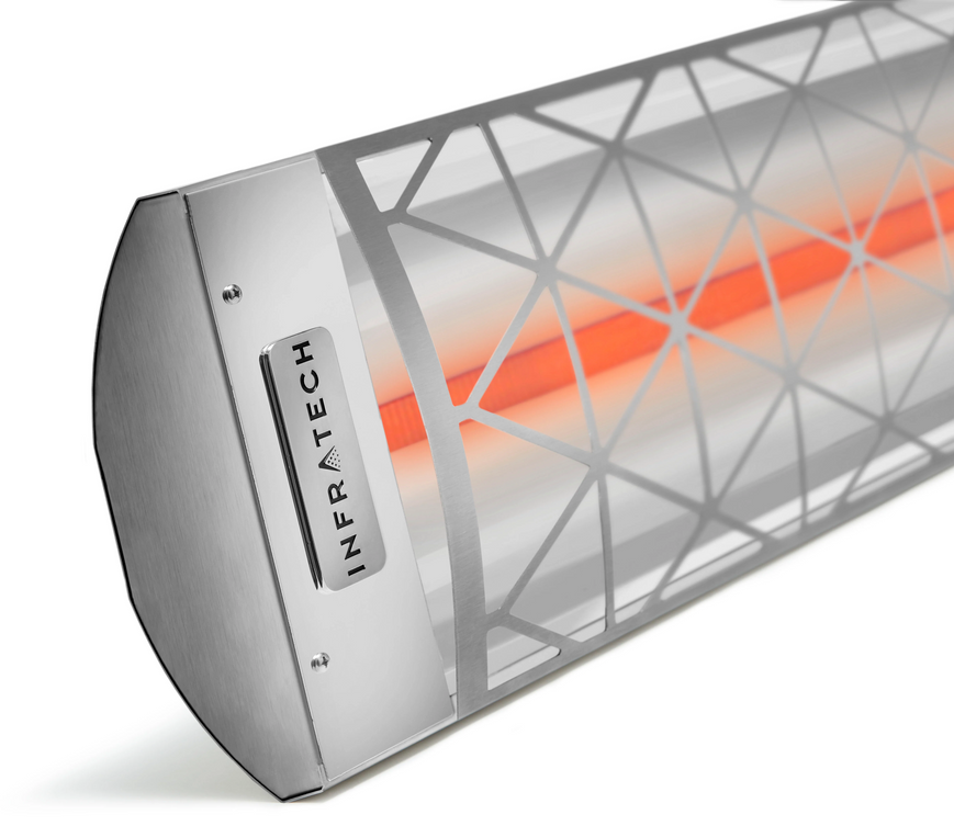 Infratech Single Element Infrared Heater, Contemporary Motif, 61-1/4", 4,000W, 240V, Stainless Steel | C4024SS1