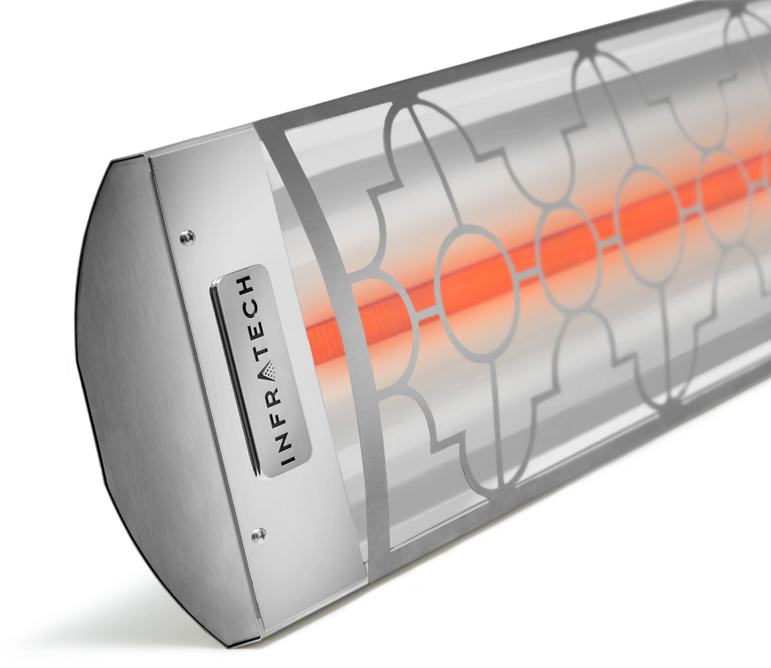 Infratech Single Element Infrared Heater, Mediterranean Motif, 39", 2,000W, 240V, Stainless Steel | C2024SS3
