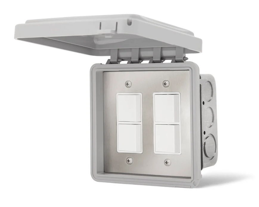 Infratech Dual Duplex Switch Flush Mount & Gang Box | 14 4315