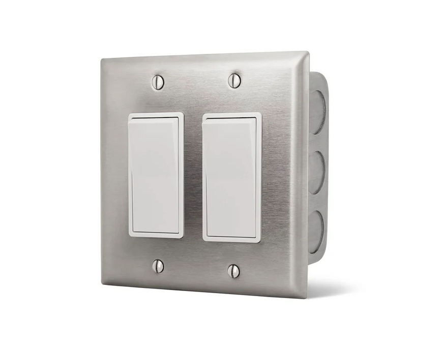 Infratech Dual On/Off Switch Wall Plate & Gang Box | 14 4405