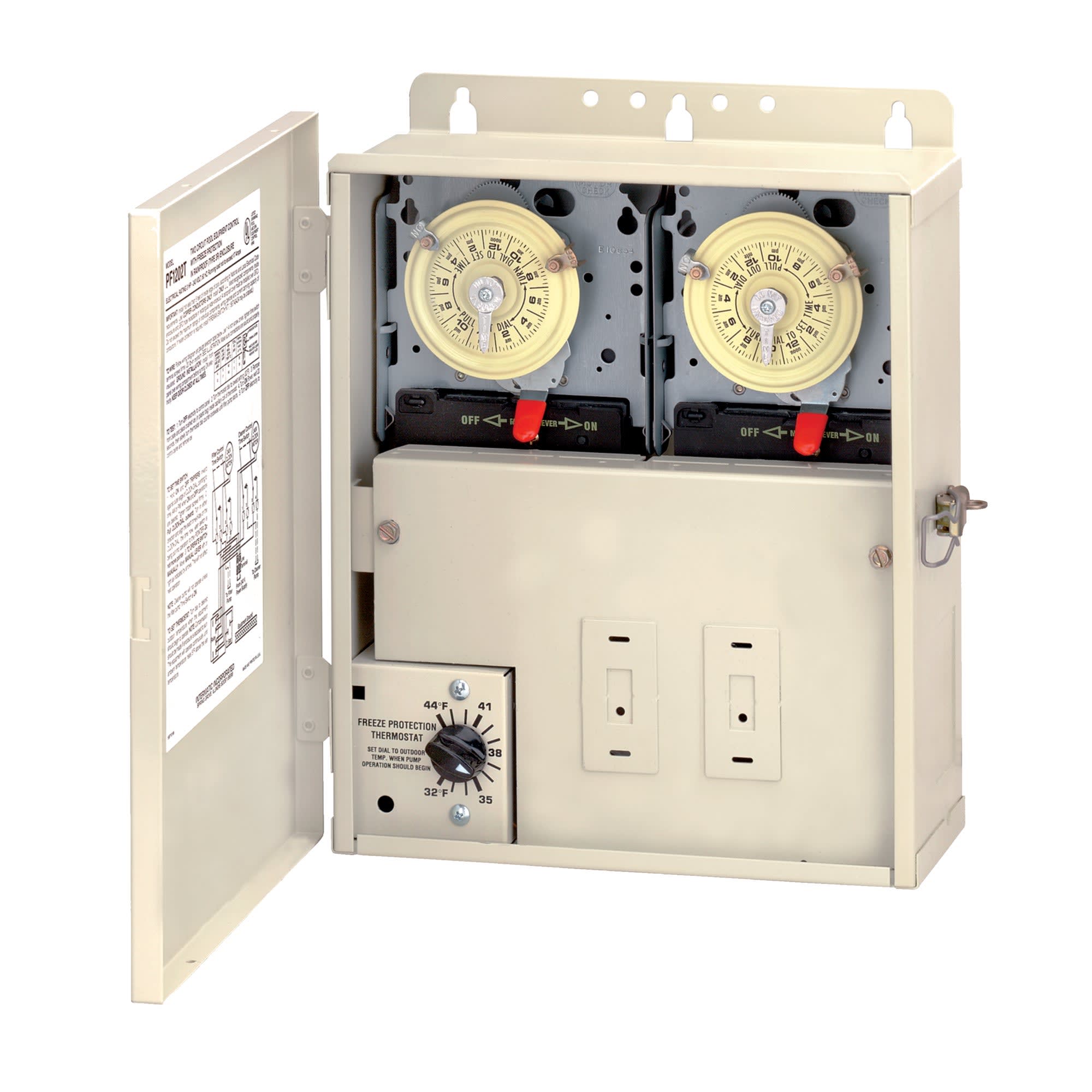 Intermatic Freeze Protection Control Center, 240V, Dual Timer, Thermostat | PF1202T