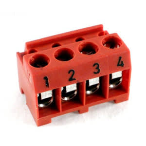 Jandy AquaLink RS Terminal Bar Connector, 4-Pin, Red | 6609+