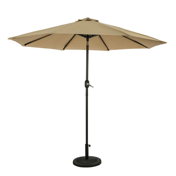 Mirage 9' Octagon Market Umbrella with Auto-Tilt - Champagne