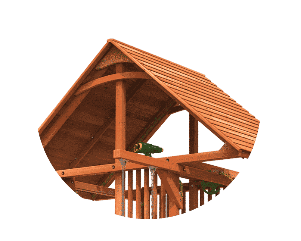 Woodplay Woodplay Outback Swing Set Wood Roof