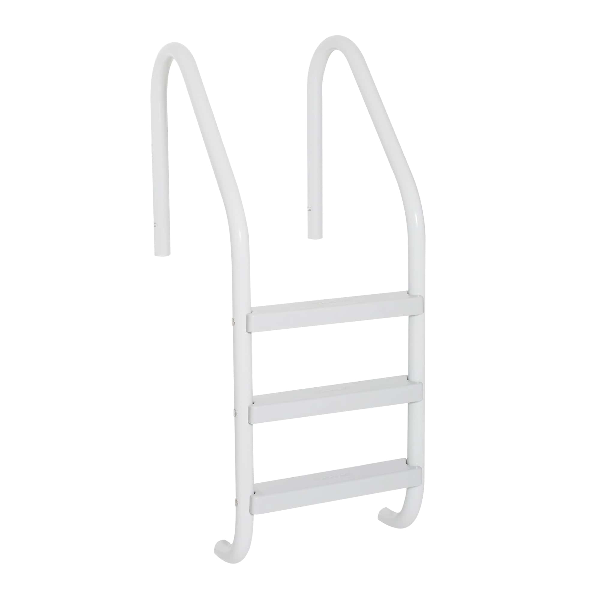 Saftron High Impact Polymer White Ladder | 3-Polymer Tread