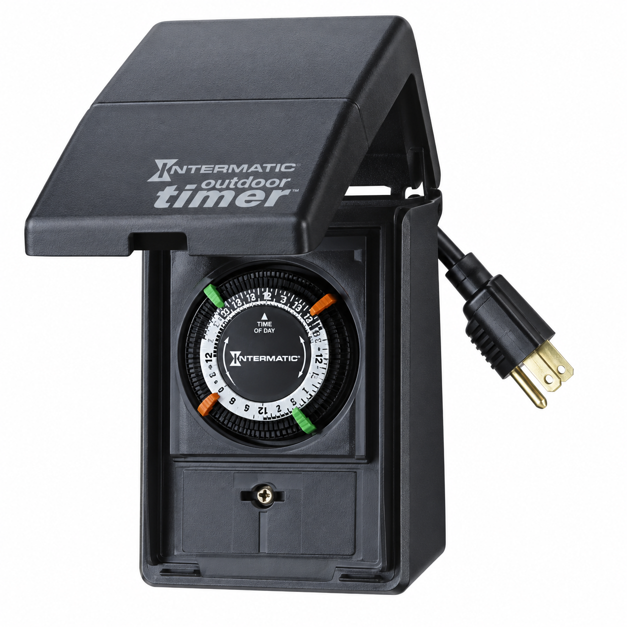 Intermatic | P1121 | Outdoor Mechanical Plug-In Timer 120V