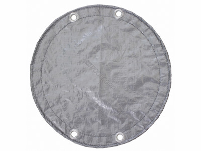 Pool Tux Oval 12' X 24' Silver/Black Solid Cover, 121628ASBL