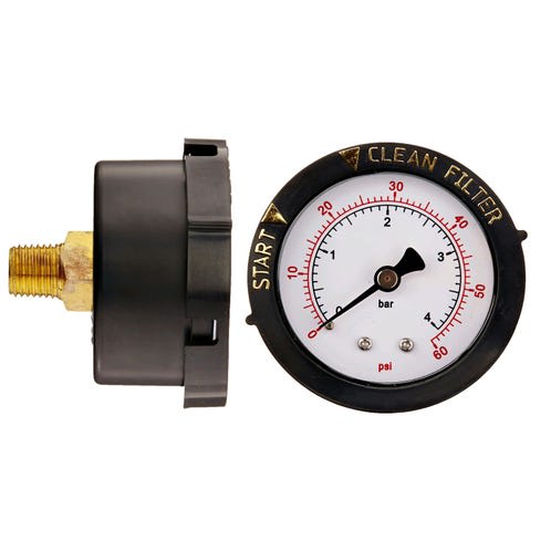 Pentair Pressure Gauge, Rear Mount, 0-60 PSI | 190059Z