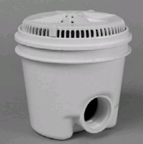 Pentair VGBA Main Drain Sump, 8", 2" Side, White | 500115