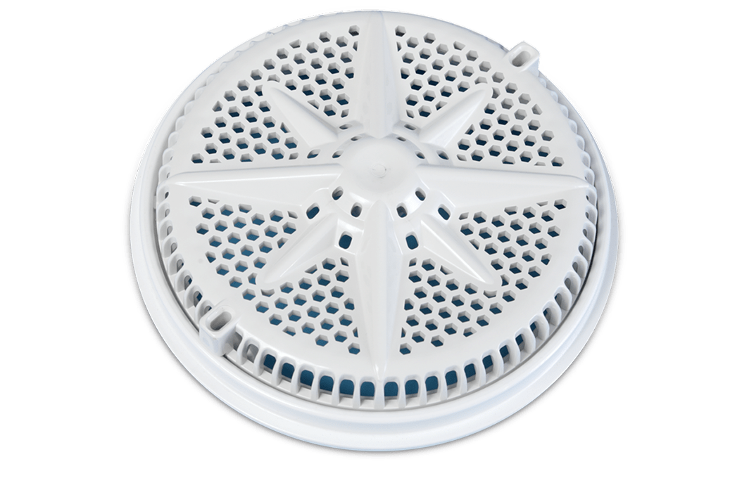 Pentair VGBA Main Drain Cover with Long Ring, 8", White, 2 Pack | 500140