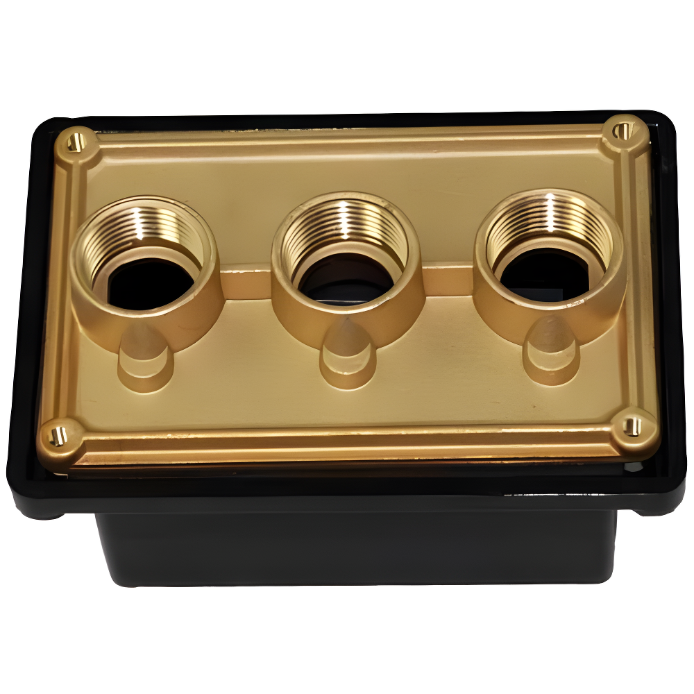 Pentair Junction Box Brass Base w/ Polycarbonate Cover - (3) - 3/4 in. ports | 78310600